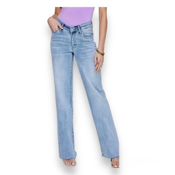 Judy Blue High Rise Straight Fit Jeans Size 13/31 - Picture 1 of 12